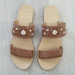 Jack Rogers - Adair Sandal 6.5 Cognac/Bone